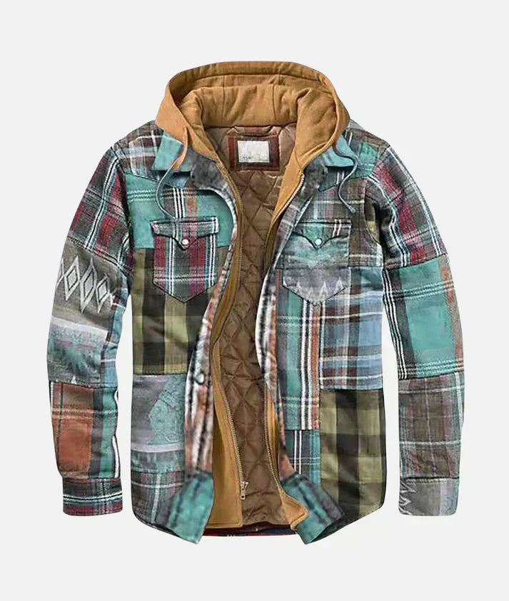 Savrani – Patchwork Plaid Jacket
