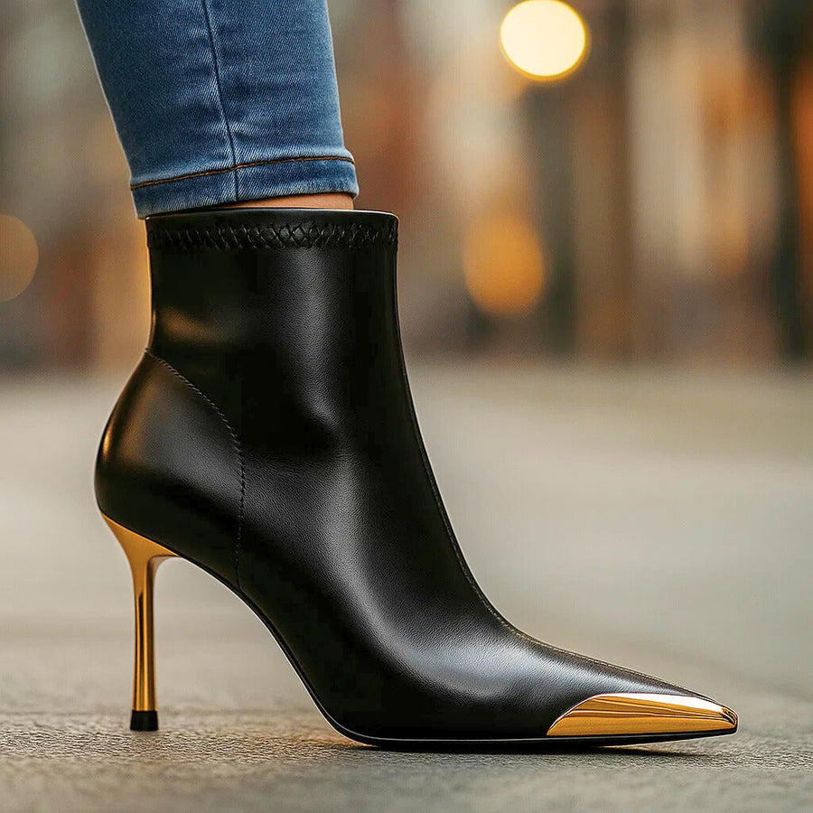 VALENTINA GOLD-POINT BOOTS