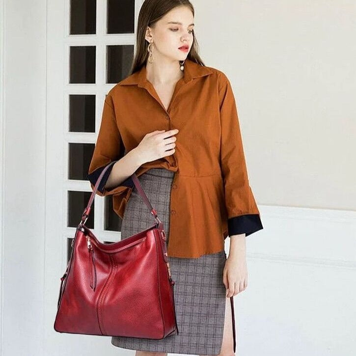 Cécile - Sac fourre-tout en cuir élégant