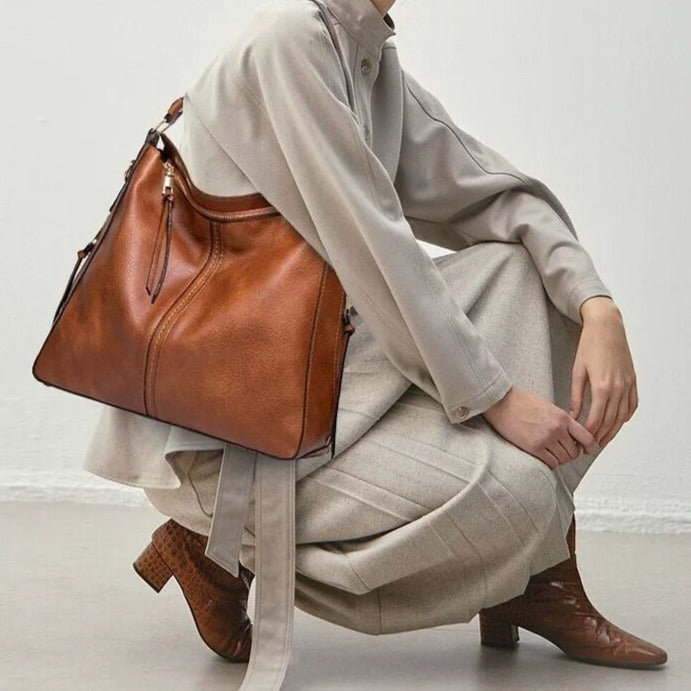 Cécile - Sac fourre-tout en cuir élégant