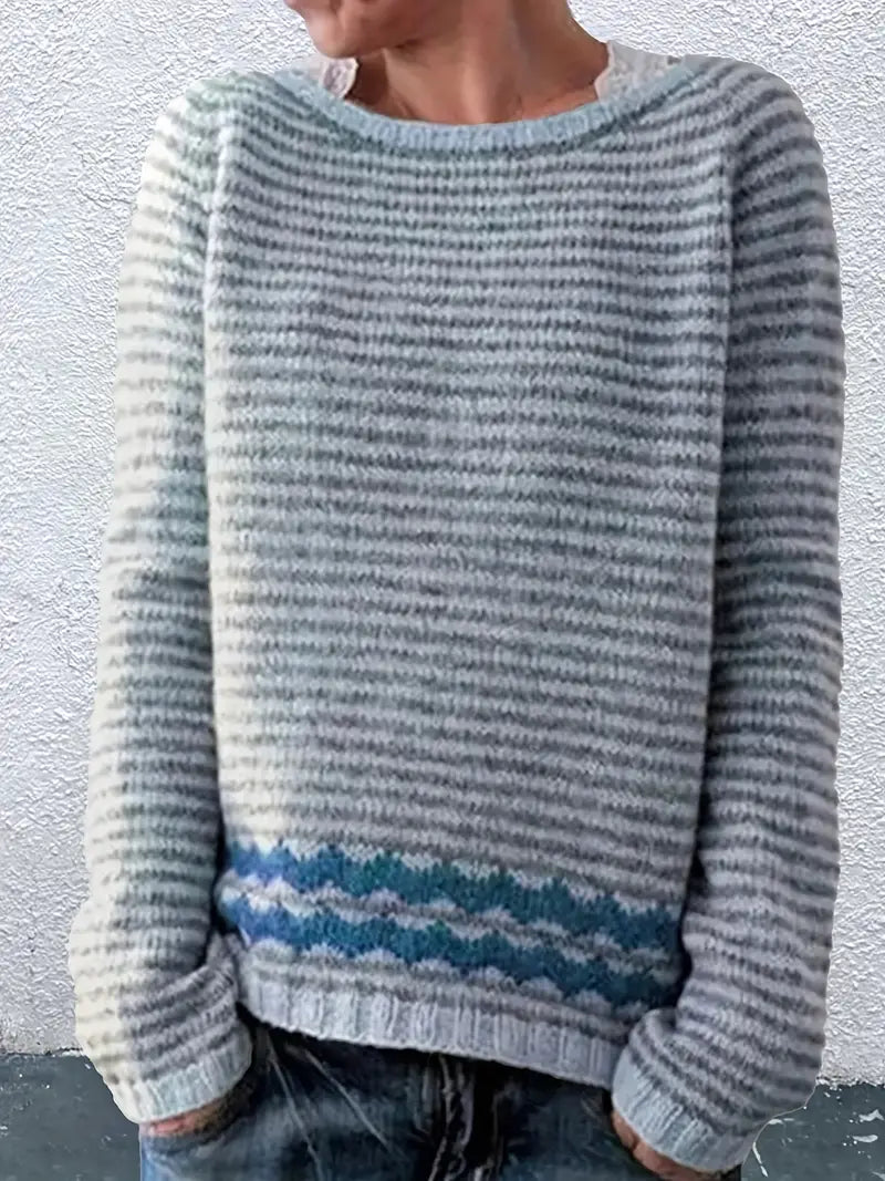 Emma Olivia’s Signature Zigzag Sweater – Soft, Stylish & Relaxed