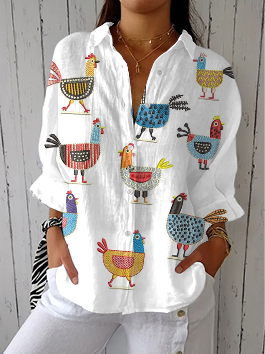 Ingrid | Blouse Poule Amusante