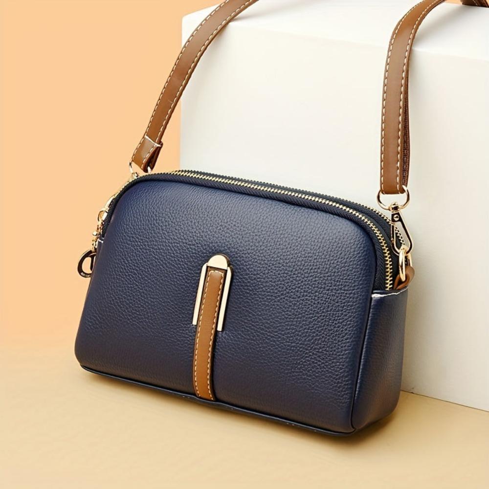 Bolso cruzado Mila con relieve Litchi