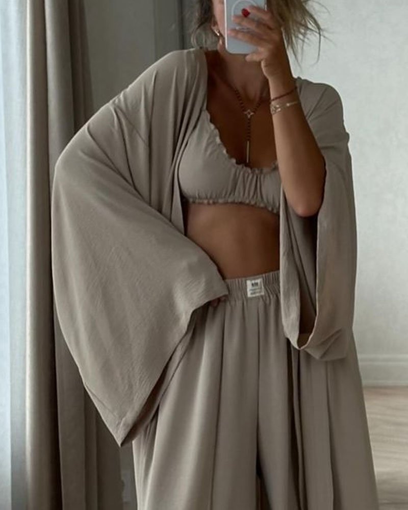 Iana | Elegantní ležérní kardiganový komplet 2dílný