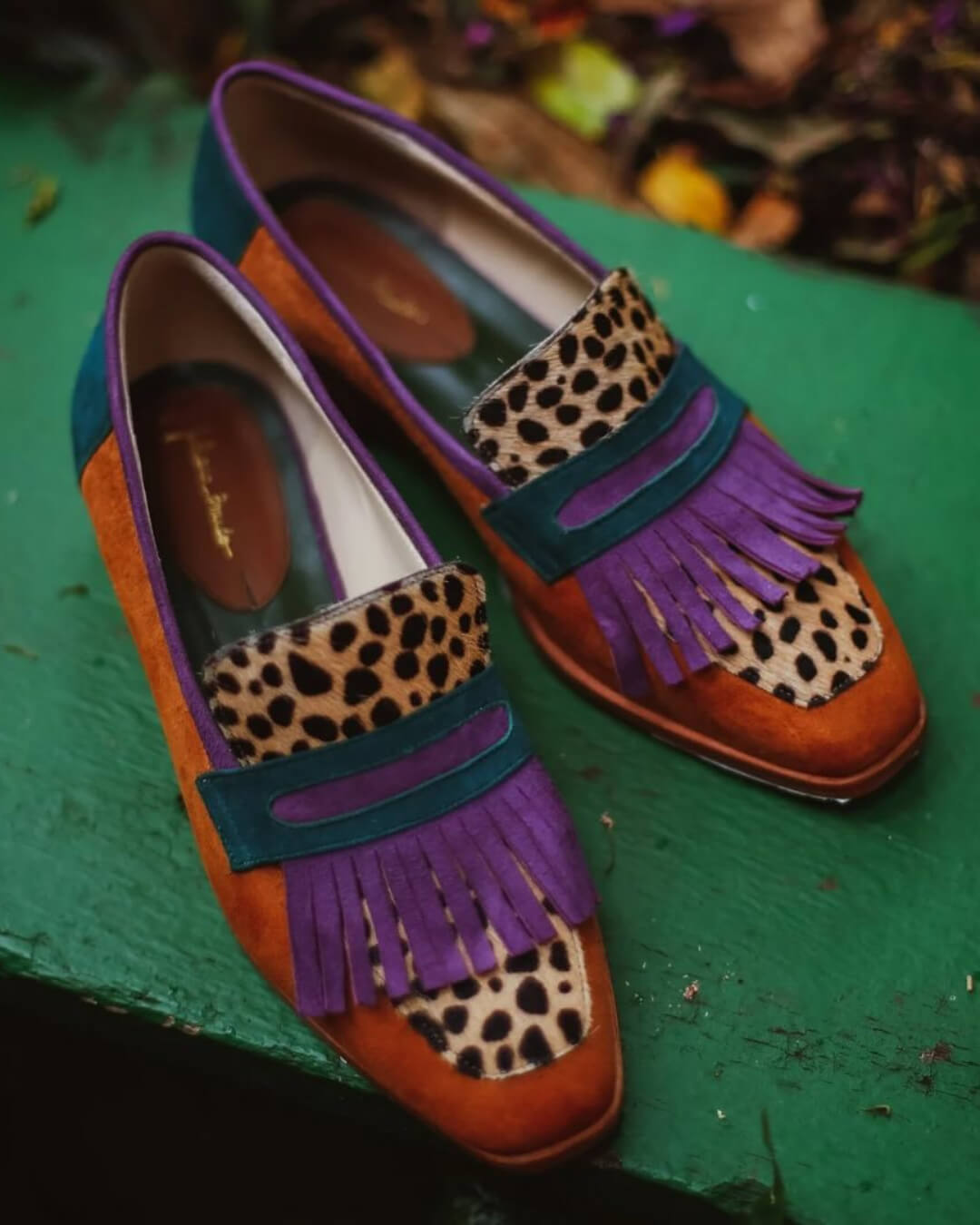 Hallie | Mocassin à franges et imprimé animal