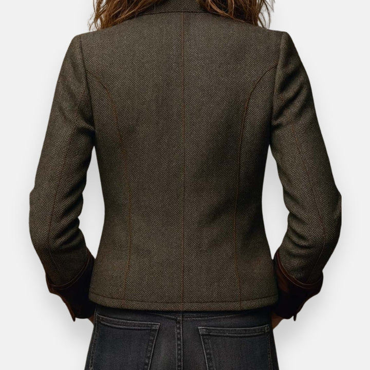 THEODORA | HERRINGBONE TWEED JACKET