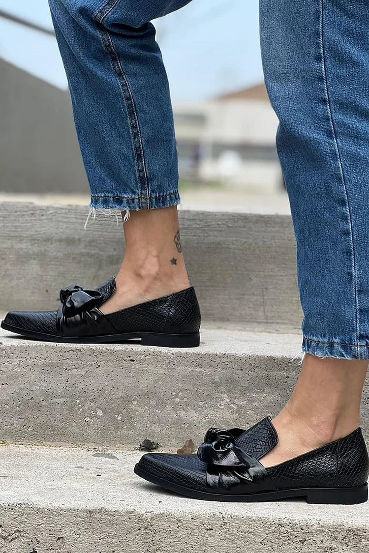 Carine | Mocassins imprimé serpent