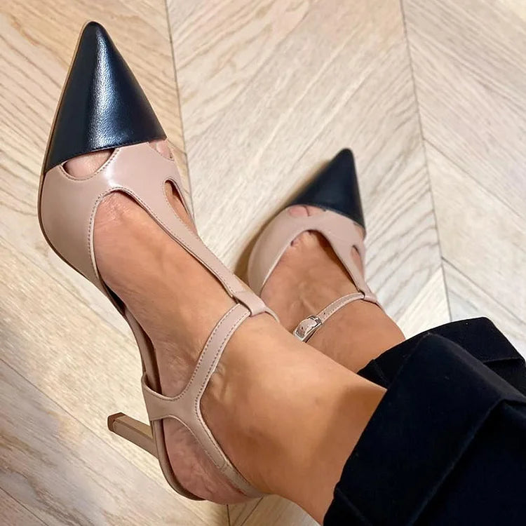 Dvoubarevné lodičky s páskem do T Parisian Chic | Emma Olivia Signature