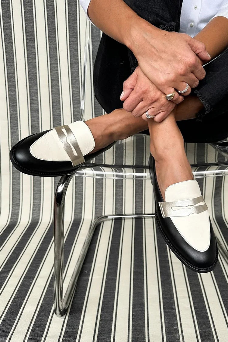 Monochrome Classic Loafers | Footwear