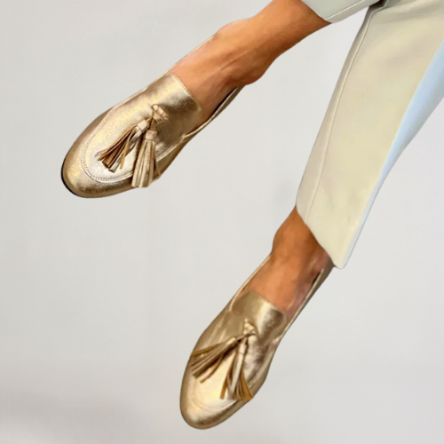 Rhea | Mocasines dorados