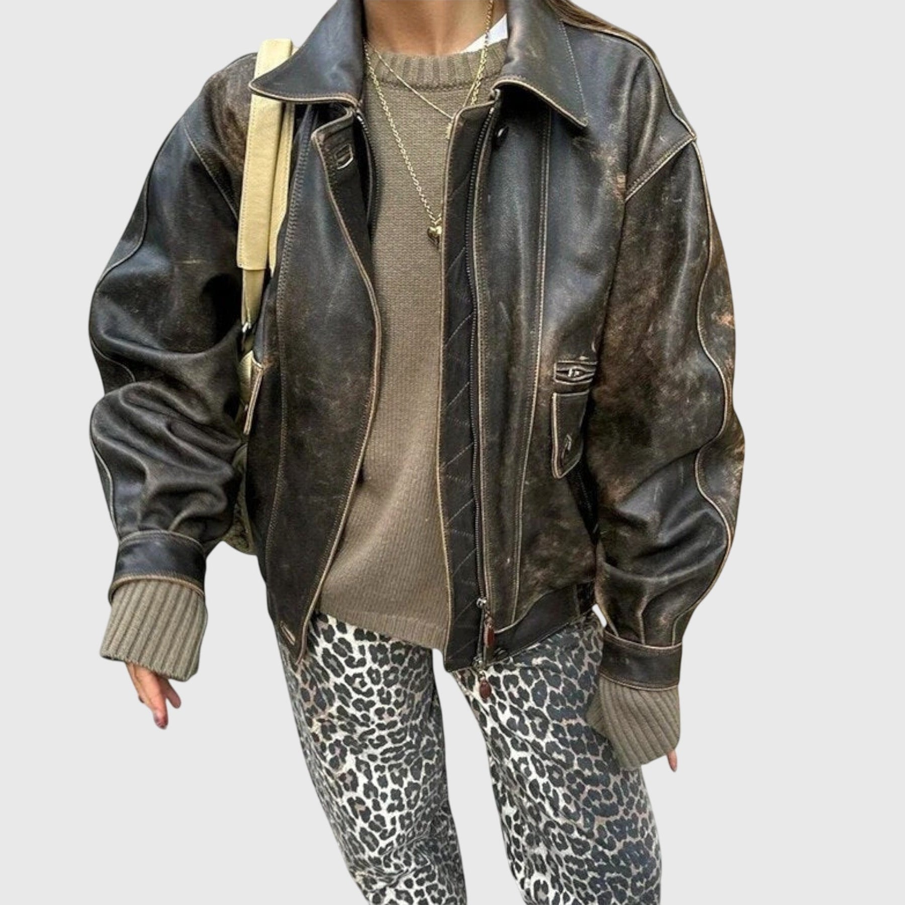 Chandra – Vintage džíny s leopardím vzorem