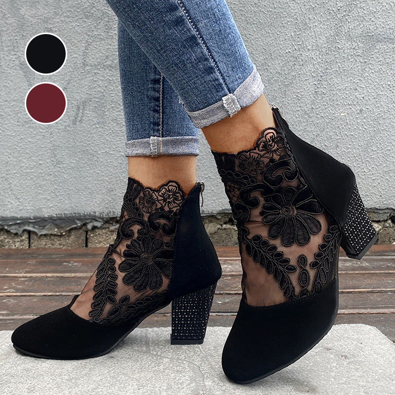 JOLIE™ – elegantní krajkové kozačky na podpatku