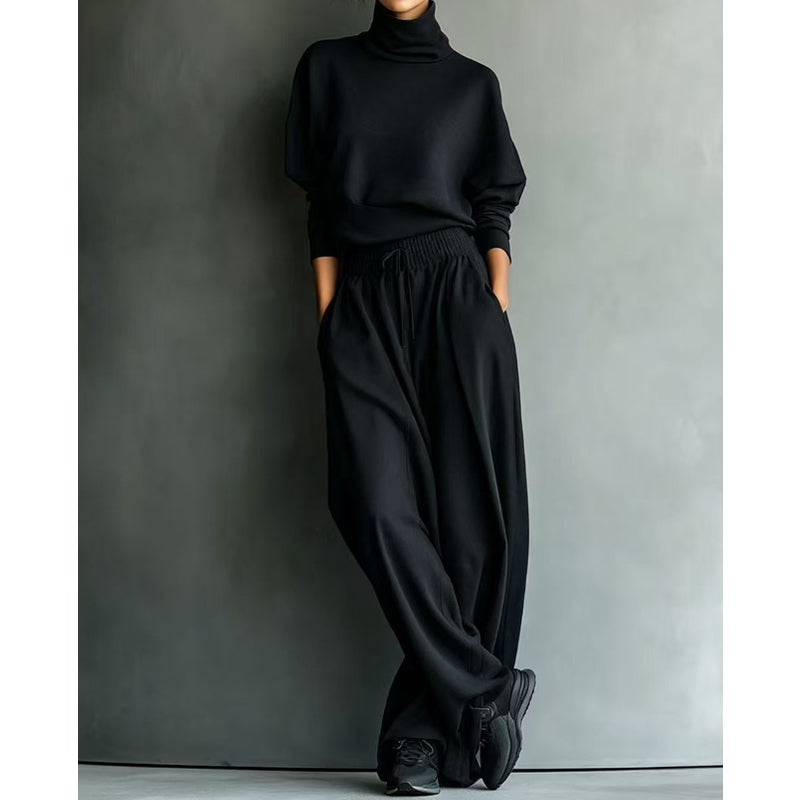 Orianna - Soft-Touch Turtleneck Two-Piece Set