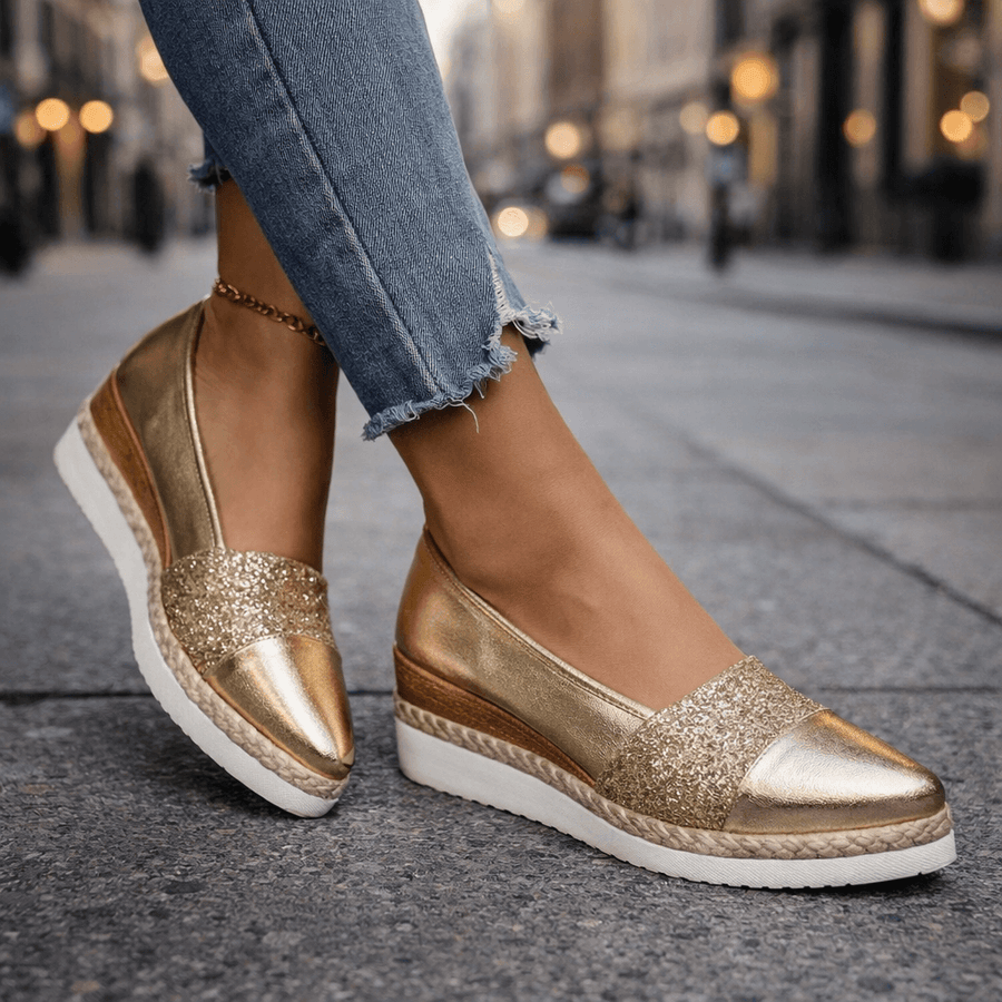 Kirsty - Sparkling Wedge Sneakers
