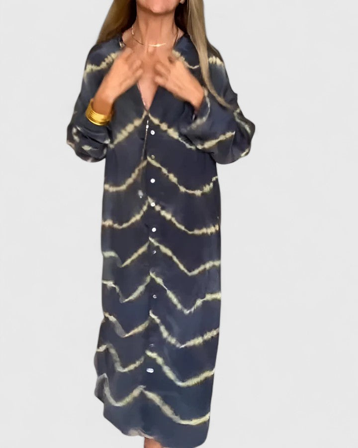 Amelie™ | Elegantní boho proužkované maxi šaty
