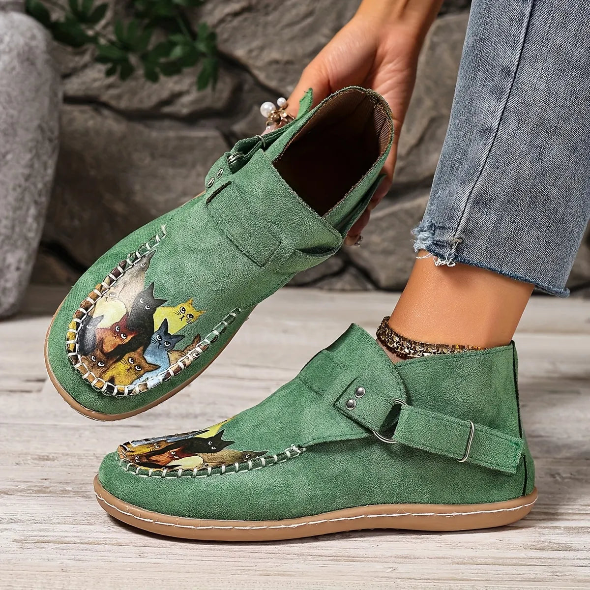 Cara - Buckle Detail Comfort Loafers