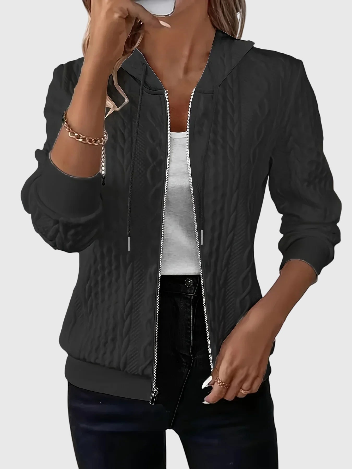 Jenna | Sweat à capuche zippé