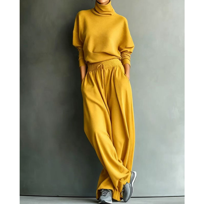 Orianna - Soft-Touch Turtleneck Two-Piece Set