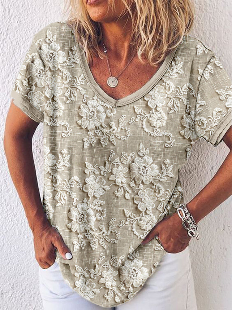Mia™ - Haut imprimé fleuri