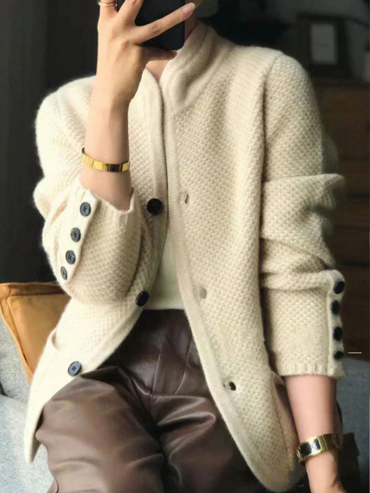 CLAIRE CASHMERE-BLEND CARDIGAN