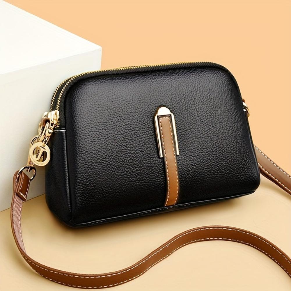 Bolso cruzado Mila con relieve Litchi