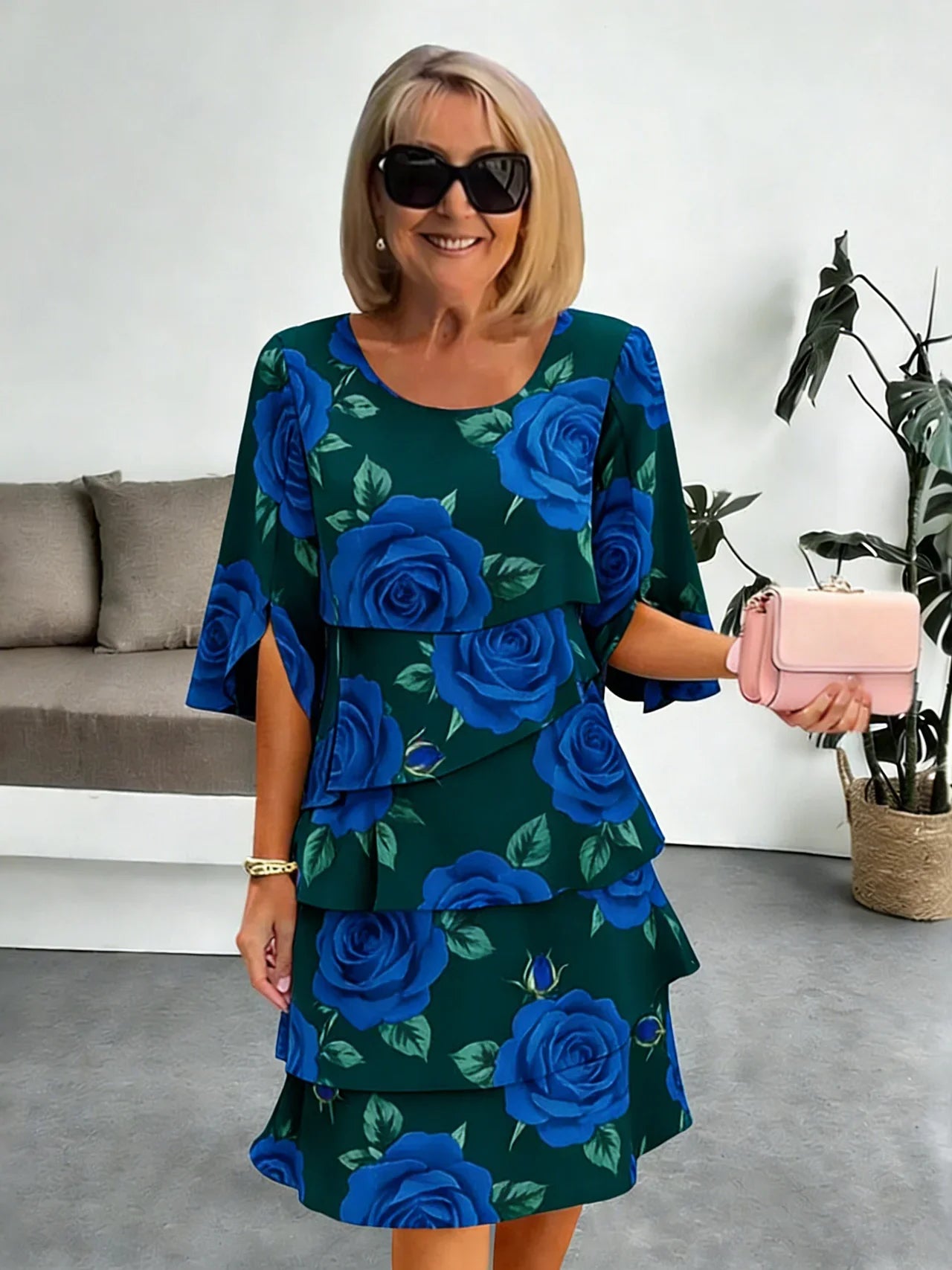 Sienna | Robe midi imprimée élégante et confortable
