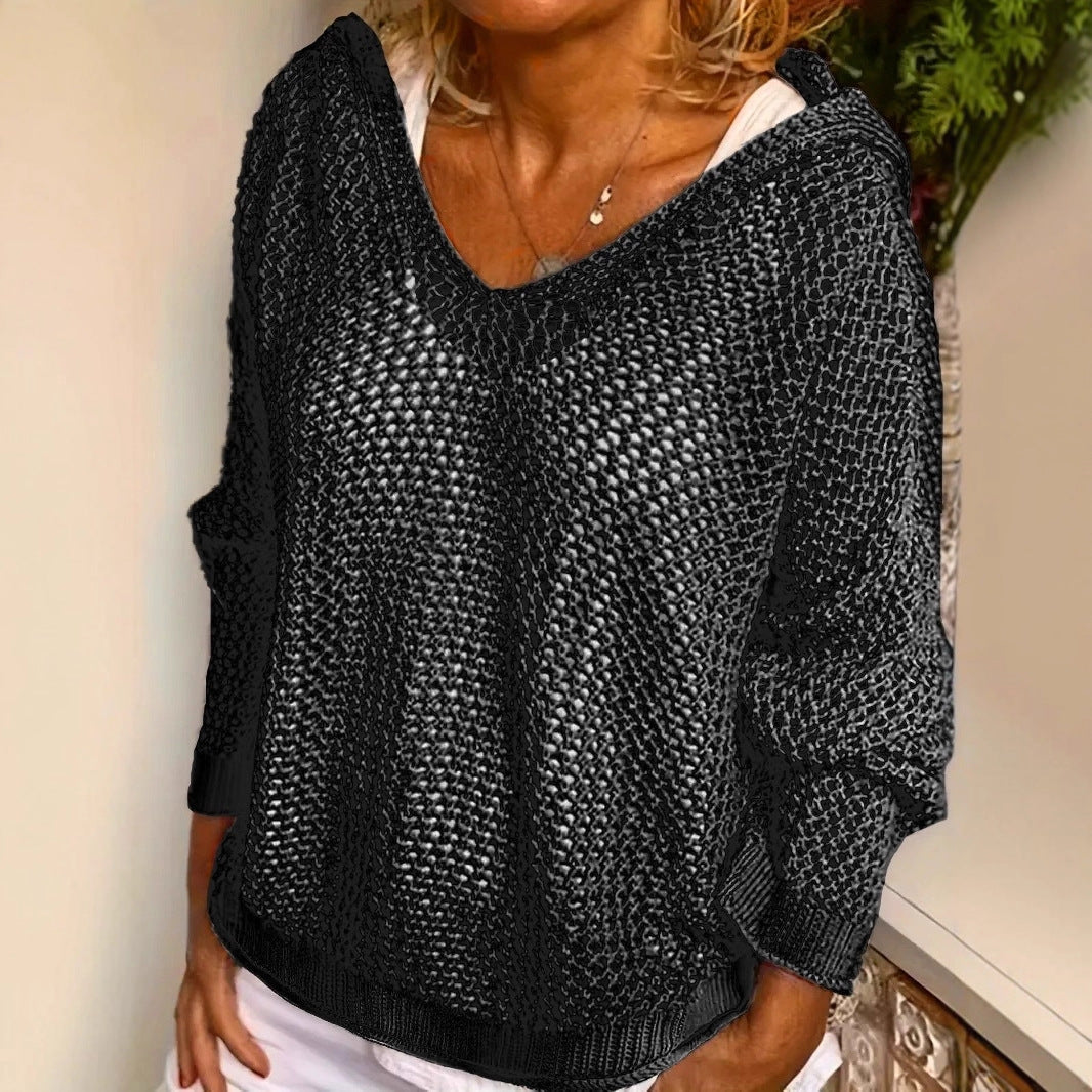 Delia – Loose-Fit Open Knit Sweater