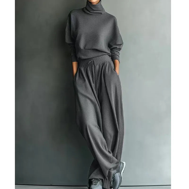 Orianna - Soft-Touch Turtleneck Two-Piece Set