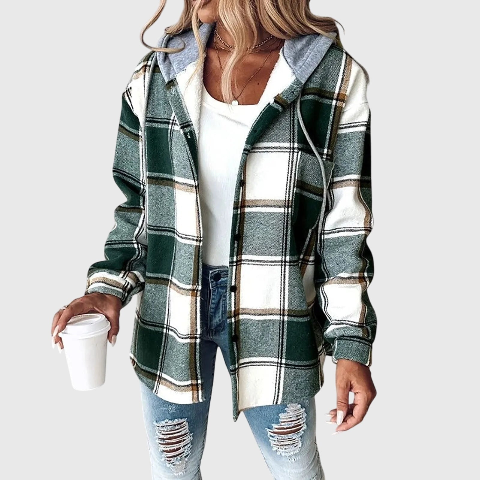 Martina™ | Chaqueta de Mujer con Tapeta de Botones de Malla