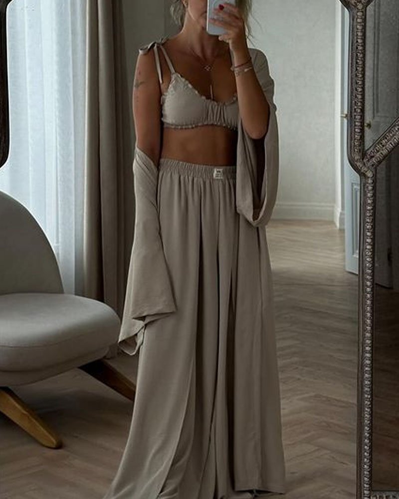 Iana | Elegantní ležérní kardiganový komplet 2dílný