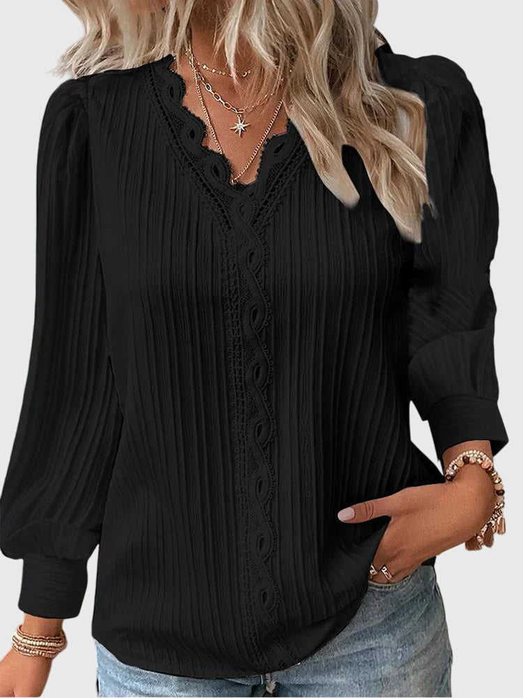 Andrea™ | Elegantní halenka s dlouhým rukávem
