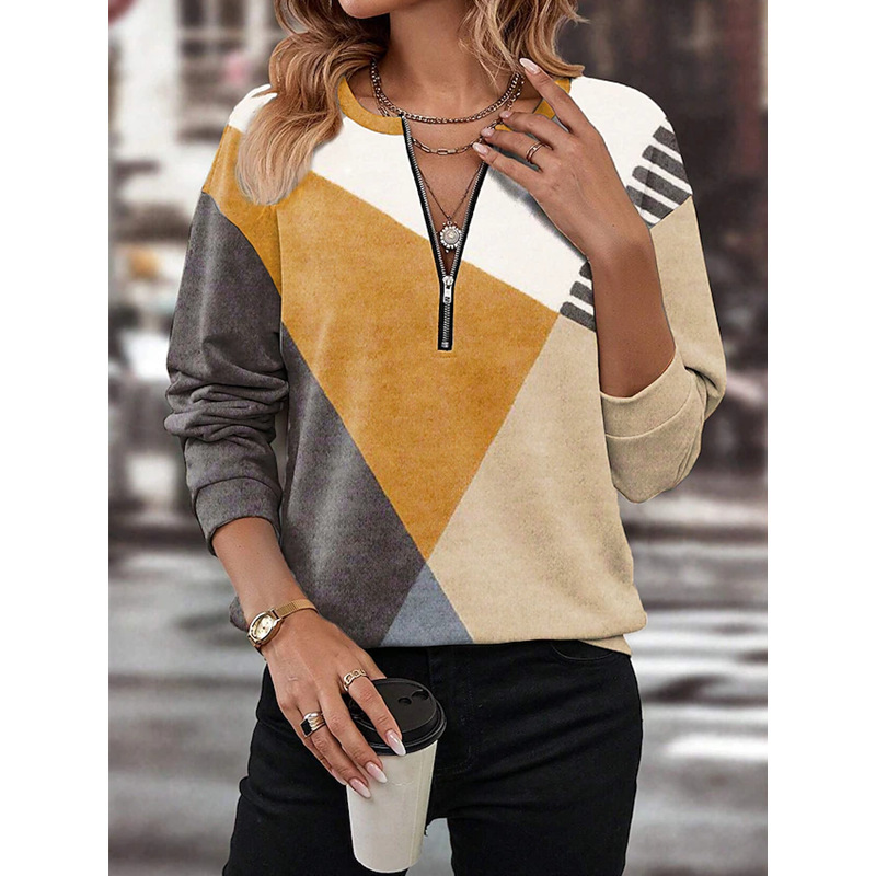 Ginny - Sudadera Suave con Diseño Geométrico