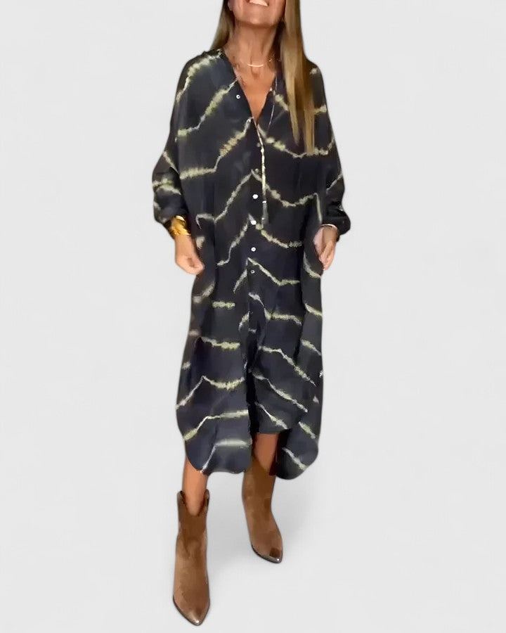 Amelie™ | Elegantní boho proužkované maxi šaty