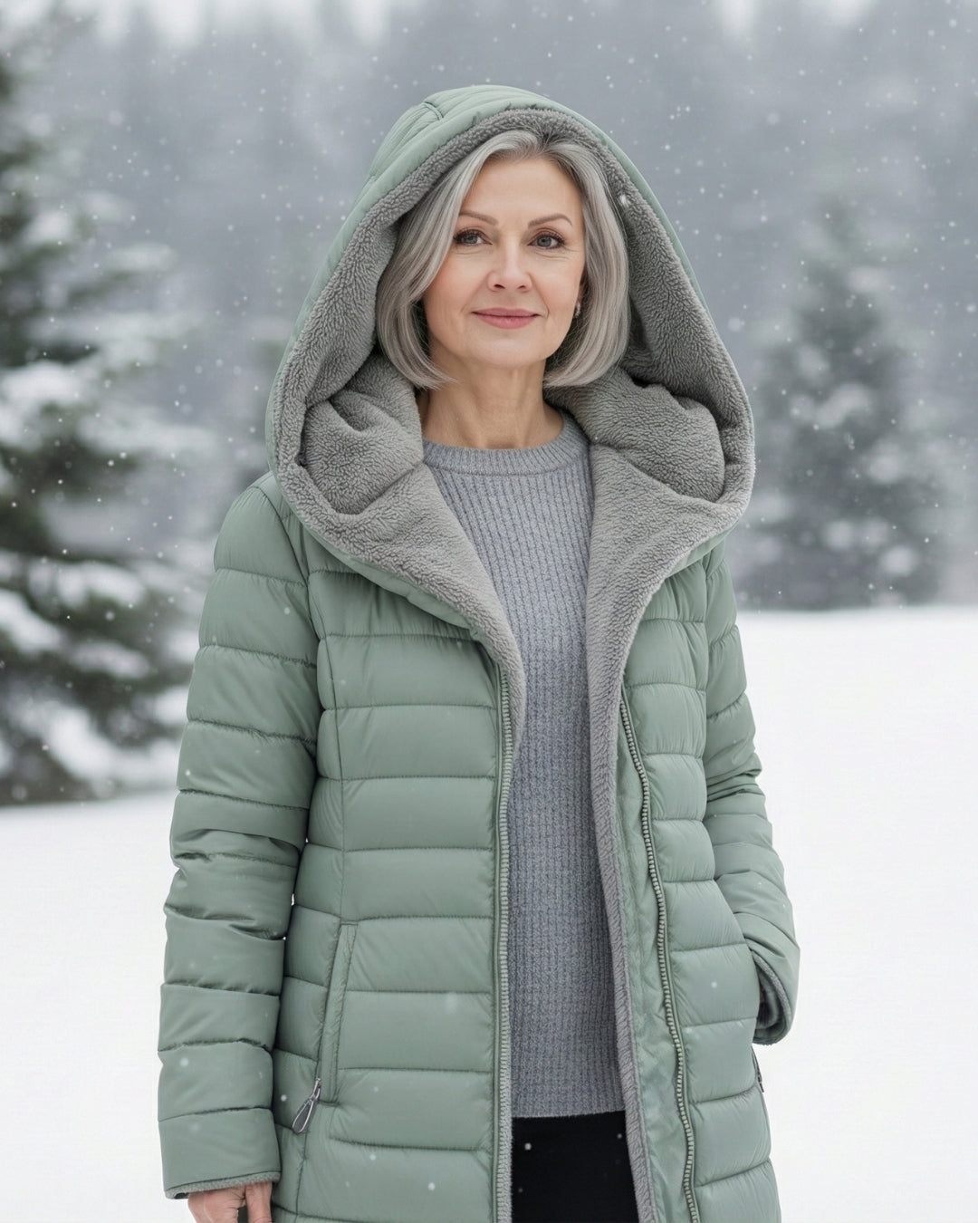 Lianda™ – Warm Fleece-Lined Puffer Coat with Flattering A-Line Fit