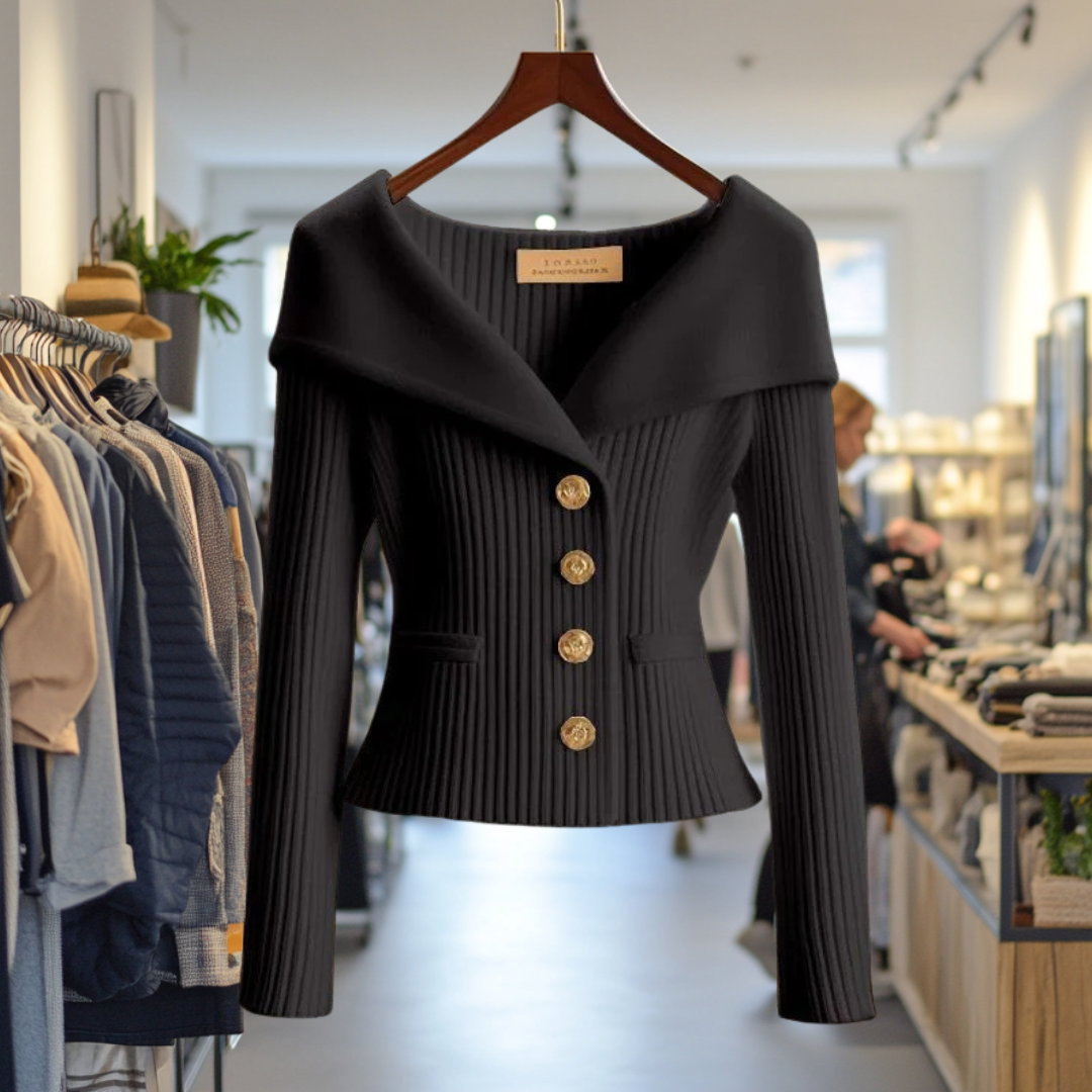 Clara | Veste-Chandail boutonnée audacieuse
