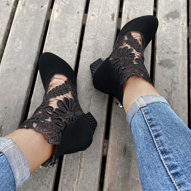 JOLIE™ – elegantní krajkové kozačky na podpatku