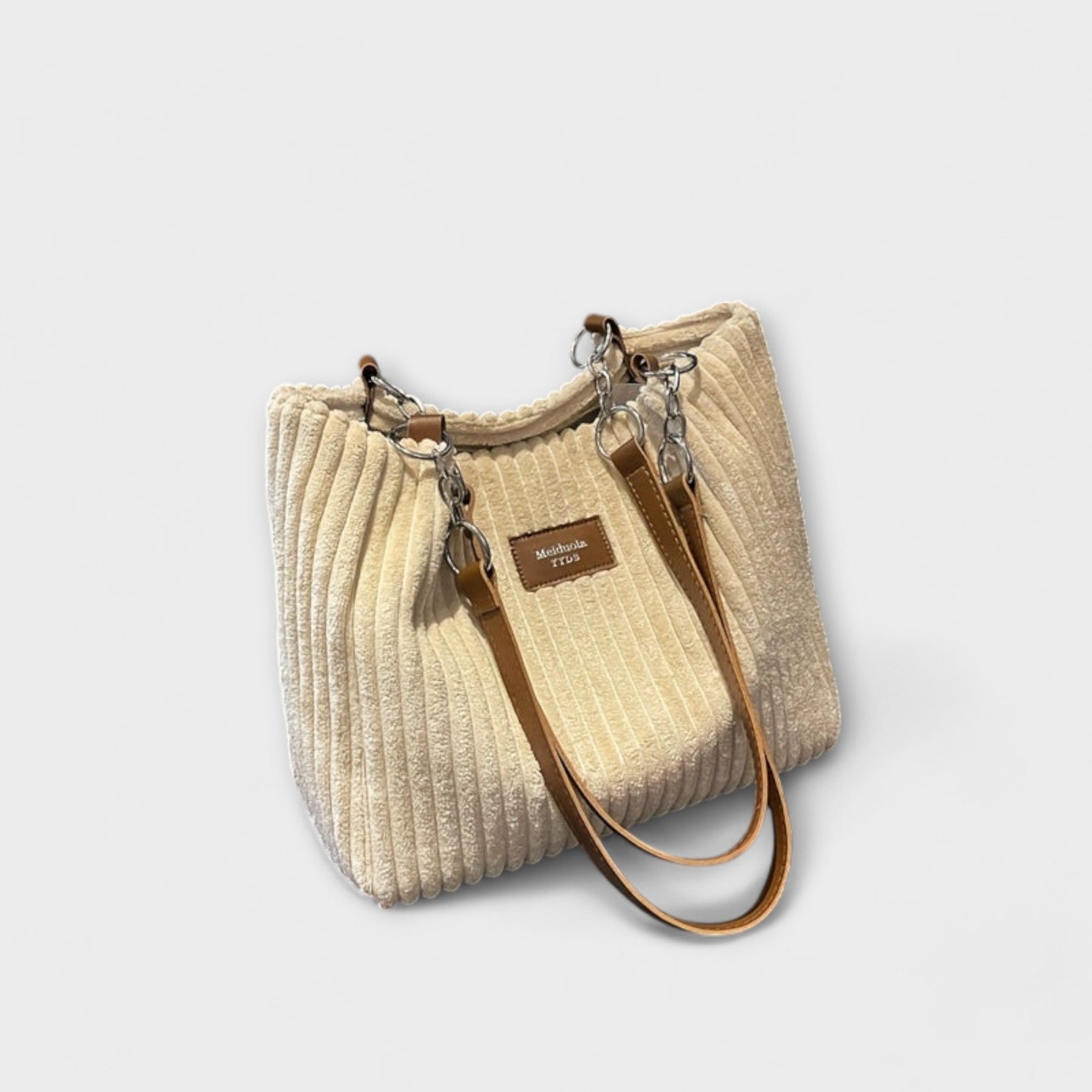 Olivia - Sac porté épaule en velours côtelé souple