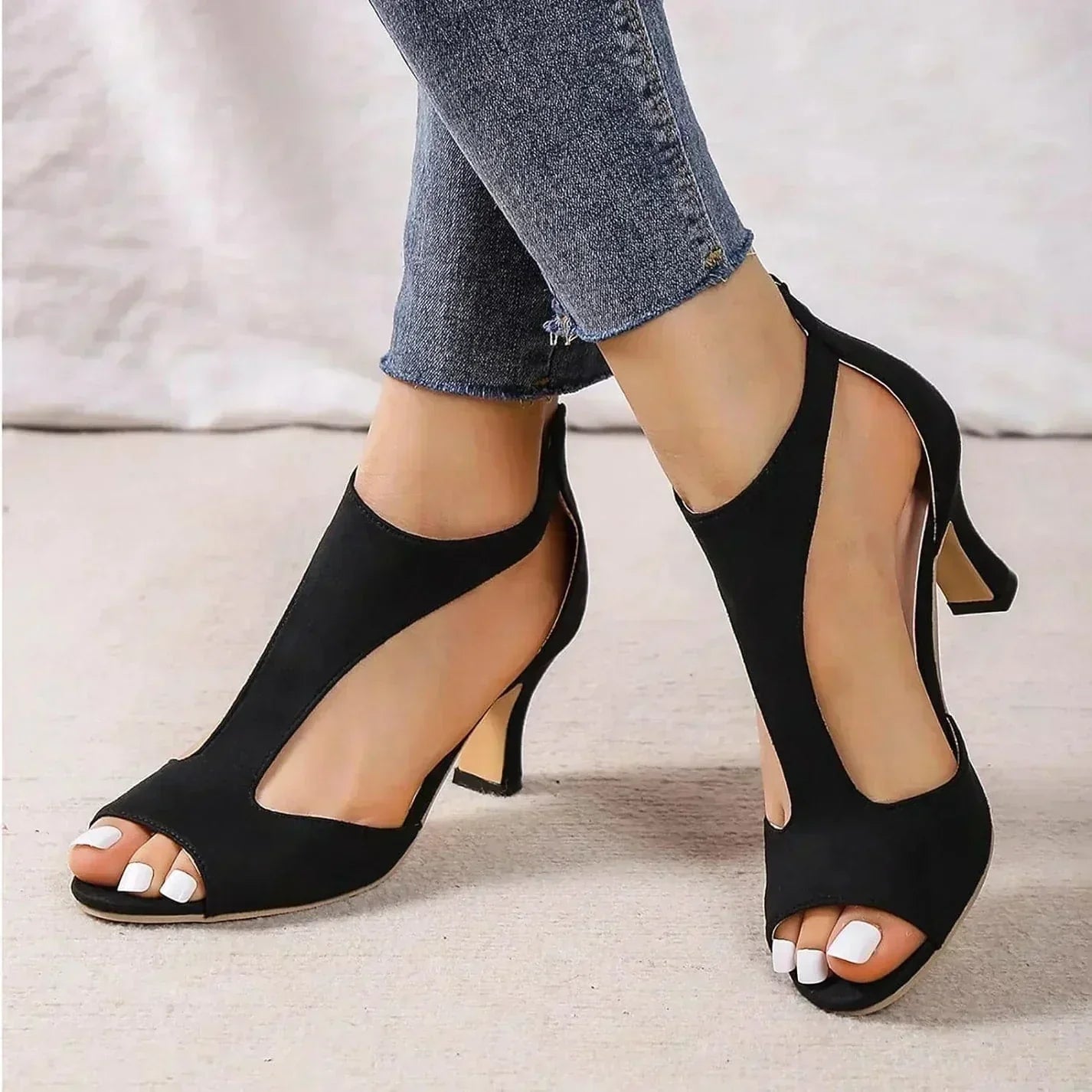Moira – Sandalias de Tacón Alto con Cremallera (Copia)