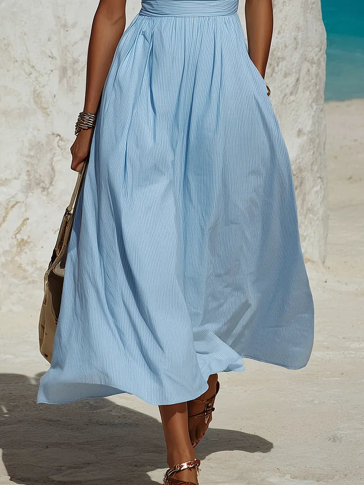Bohemian Vacation Halter Neck Dress