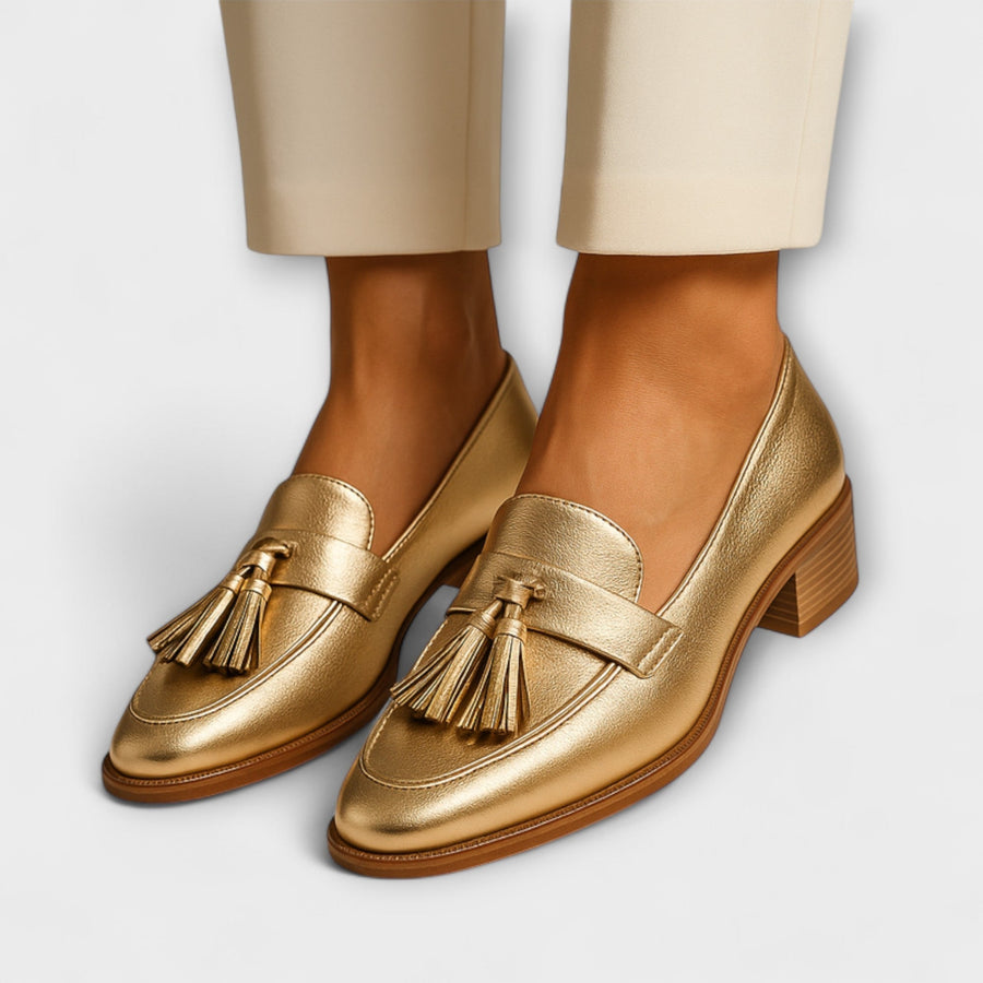Celeste – Mocassins dorés élégants pour un look sophistiqué