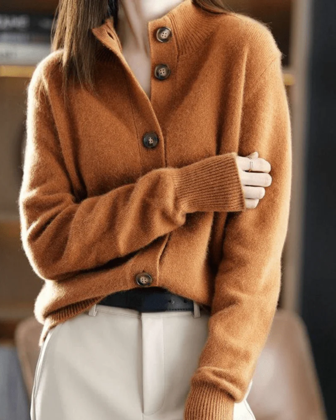 Claire | Cardigan en cachemire rétro