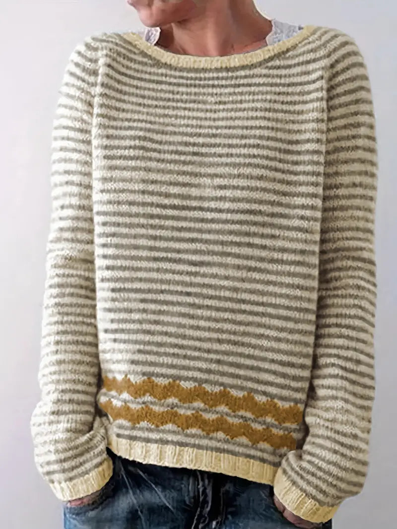 Emma Olivia’s Signature Zigzag Sweater – Soft, Stylish & Relaxed