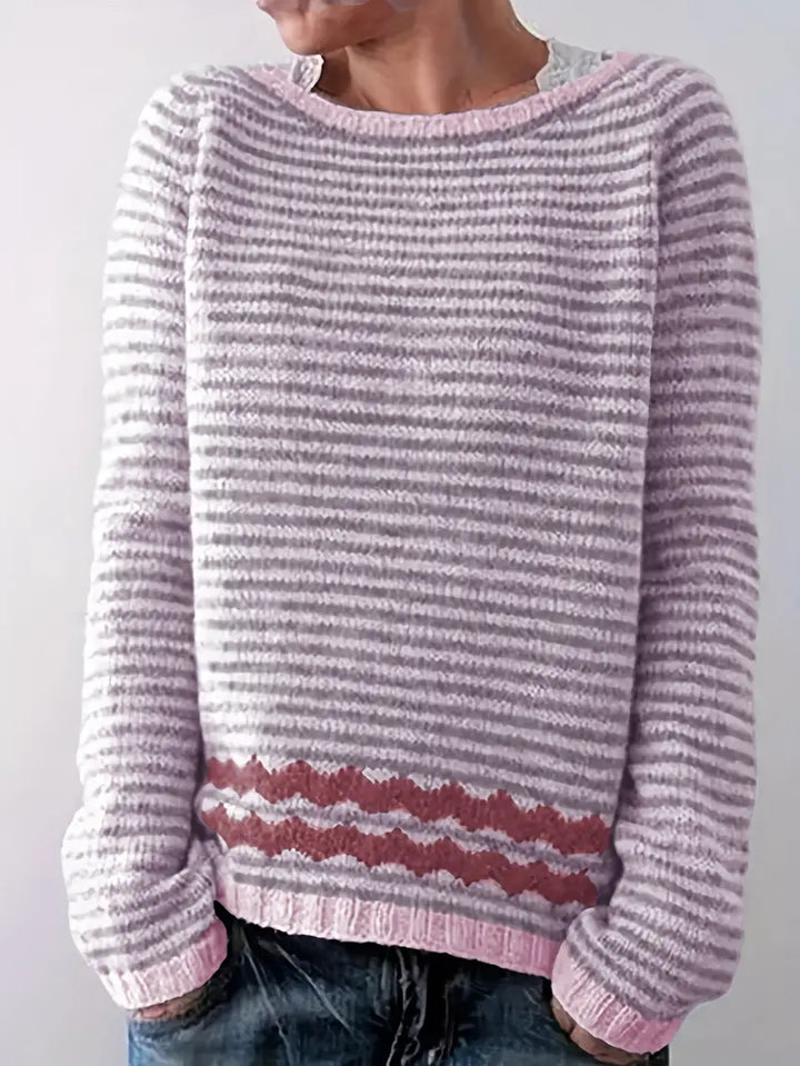 Emma Olivia’s Signature Zigzag Sweater – Soft, Stylish & Relaxed
