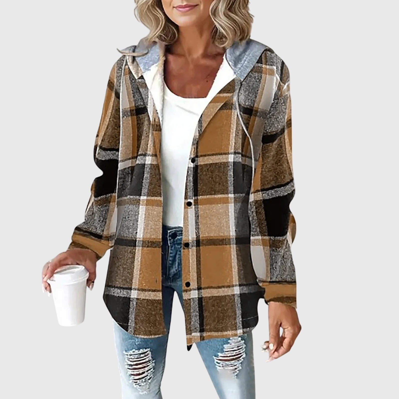 Martina™ | Chaqueta de Mujer con Tapeta de Botones de Malla