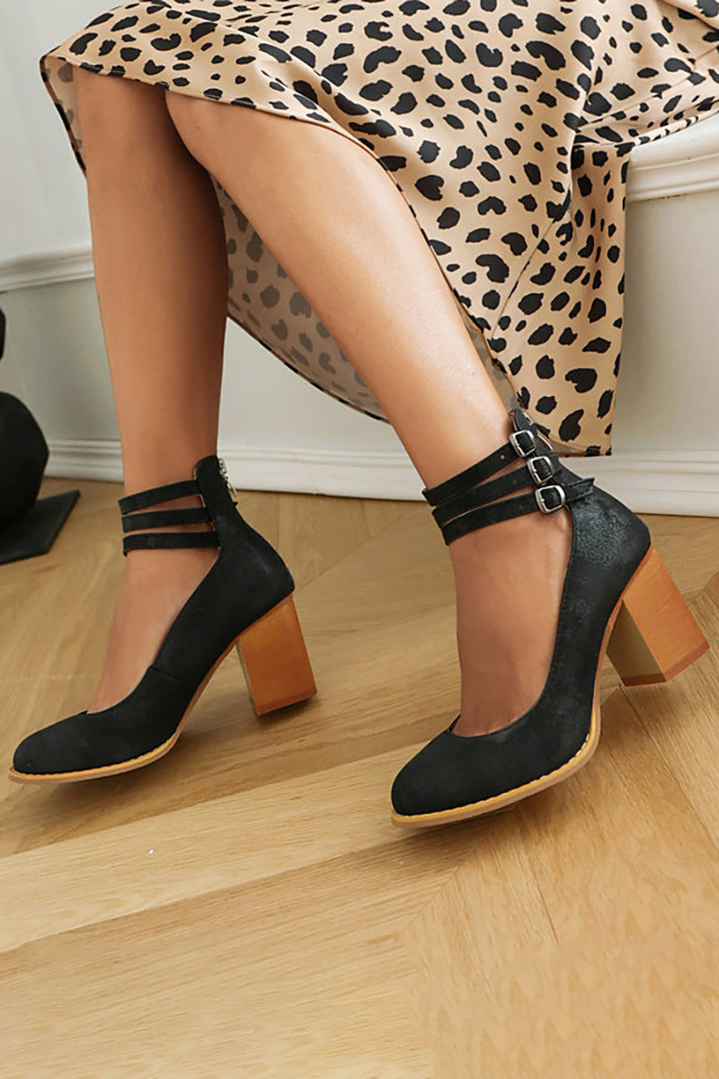 Narella™ | Sandalias elegantes de tacón medio y punta cuadrada