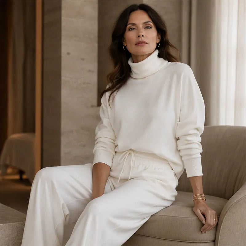 Orianna - Soft-Touch Turtleneck Two-Piece Set