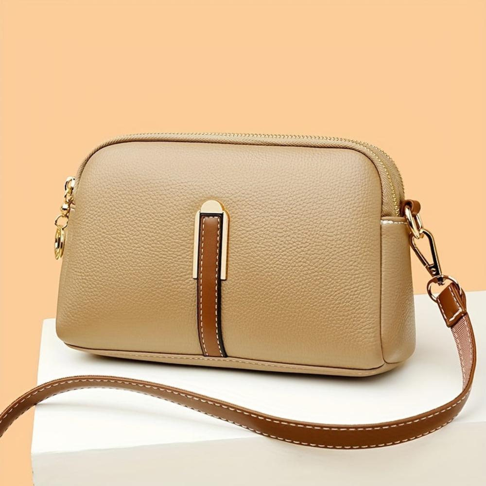 Bolso cruzado Mila con relieve Litchi