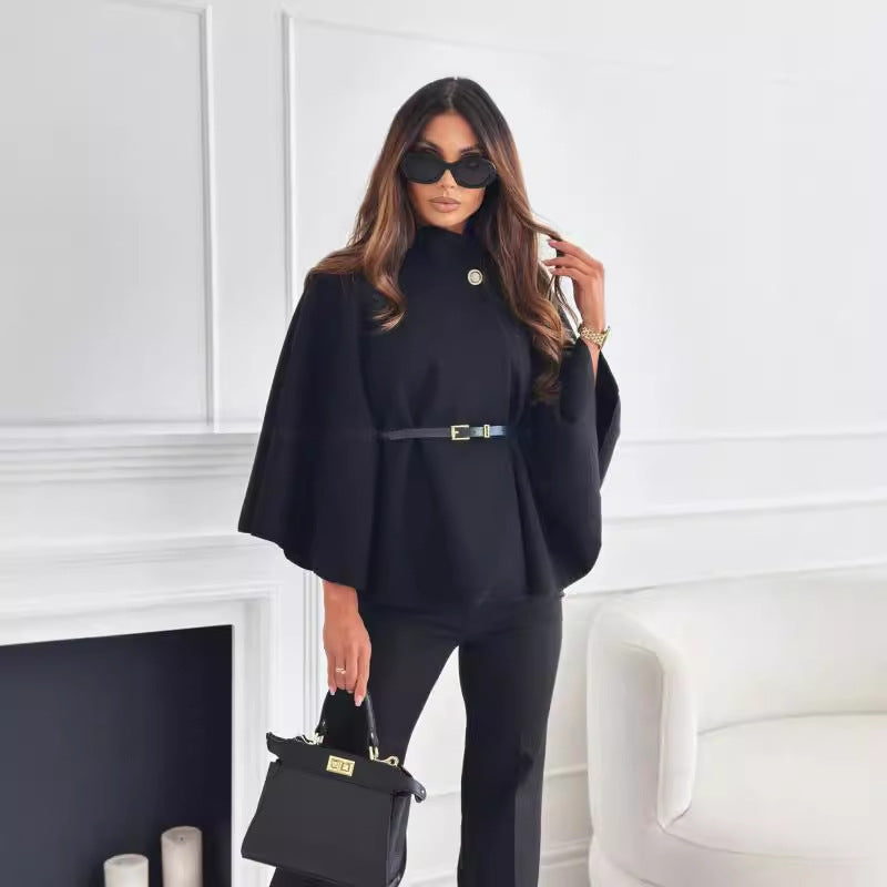 Lea – Chaqueta chic con mariposas y cinturón