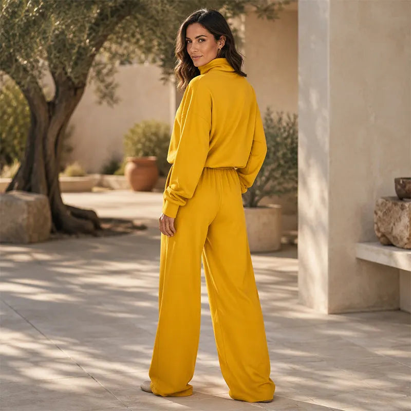 Orianna - Soft-Touch Turtleneck Two-Piece Set
