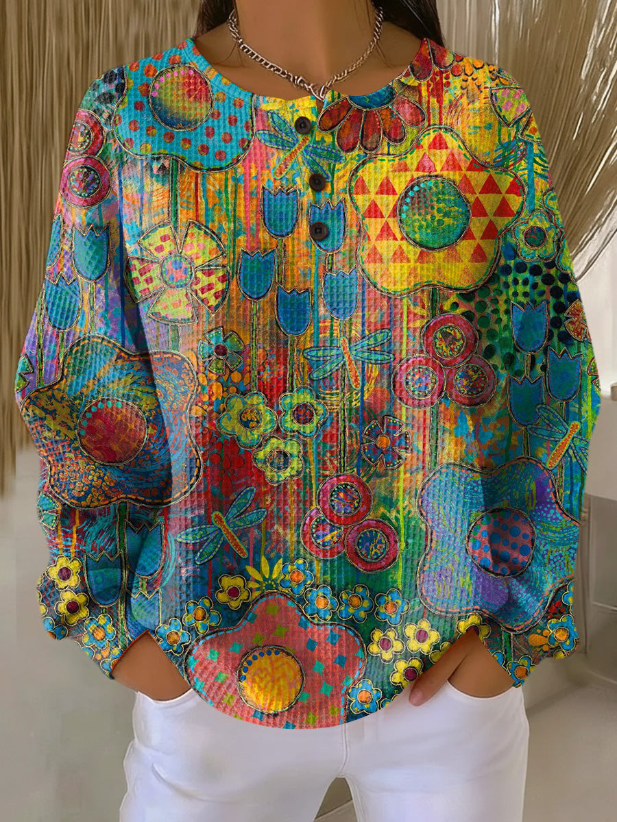 Alina | Pull coloré à imprimé fleuri